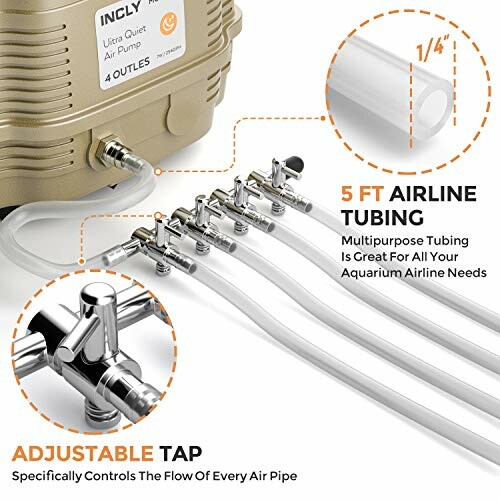 Aquarium airline tubing kit with adjustable tap and 5 ft tubing.