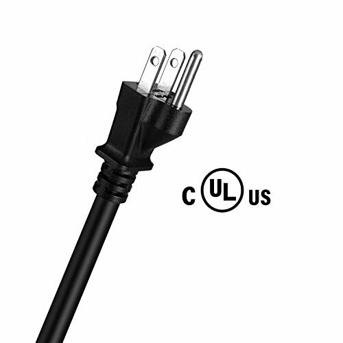 Black power cord with UL certification symbol